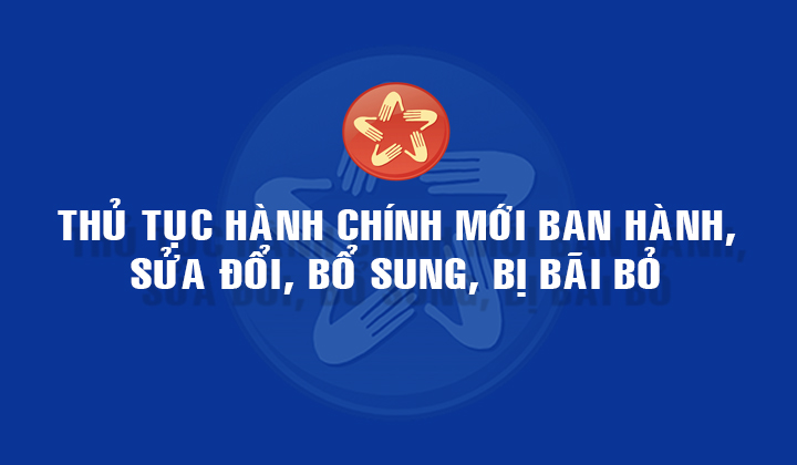 Công bố danh mục thủ tục hành chính được sửa đổi, bổ sung và bị bãi